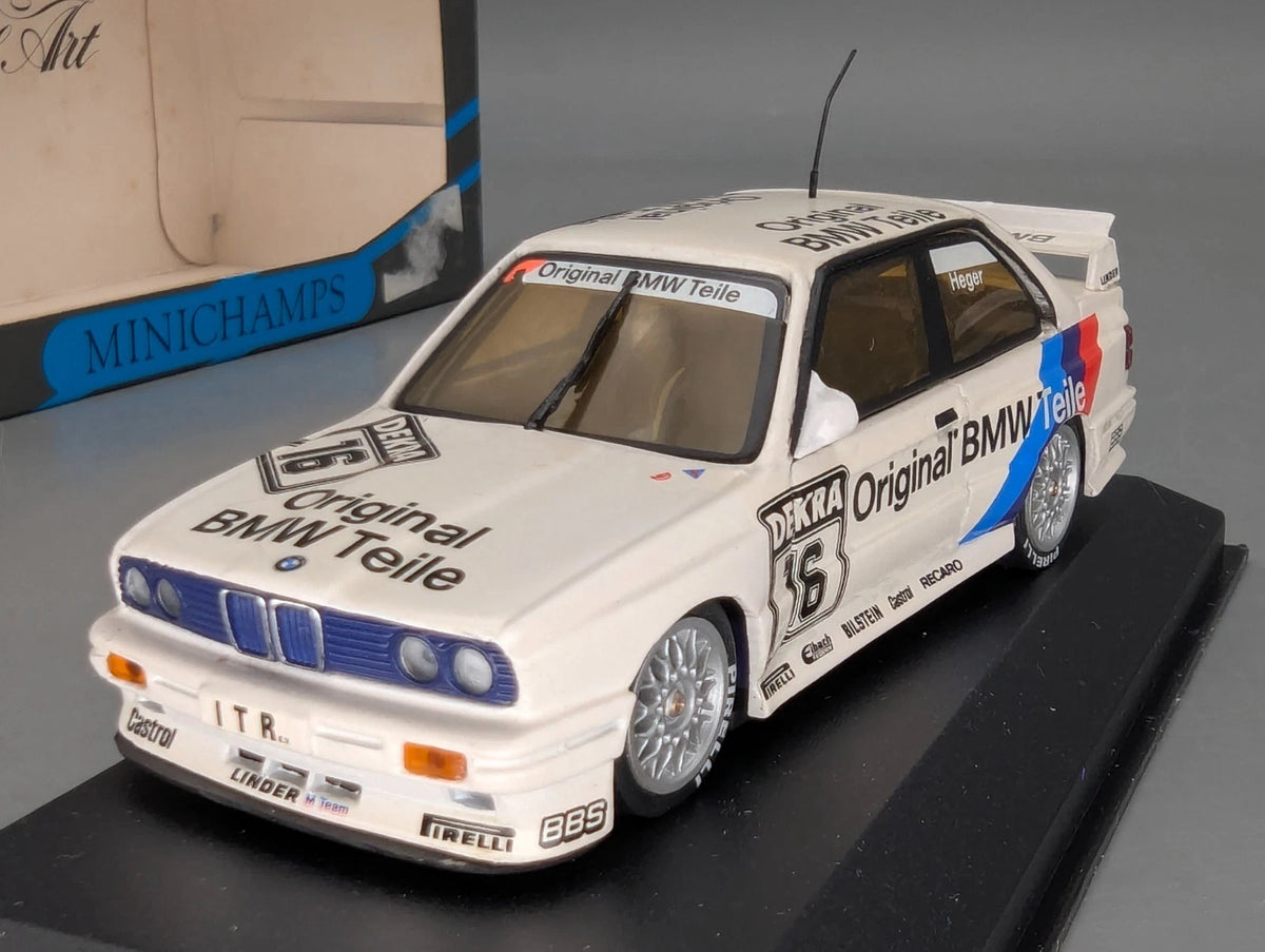 Modellautos 1:43 Minichamps BMW M3 E30 Sport EVO Team Linder #16 Heger mit OVP