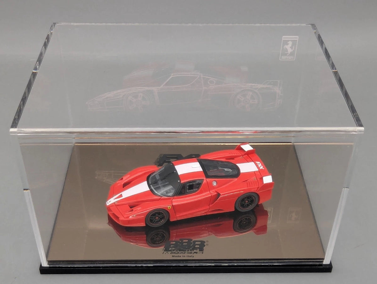 Modellautos 1:43 BBR Ferrari FXX 2006 Rot 005/150 Spiegelplatte Vitrine OVP