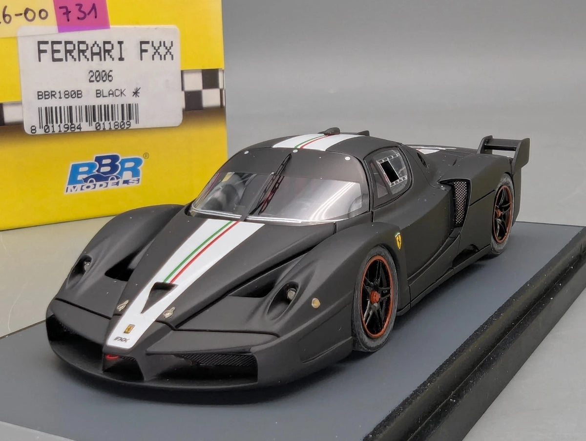 Modellautos 1:43 BBR Ferrari FXX  2006 Black Matt Ltd 17/20 mit Vitrine und OVP