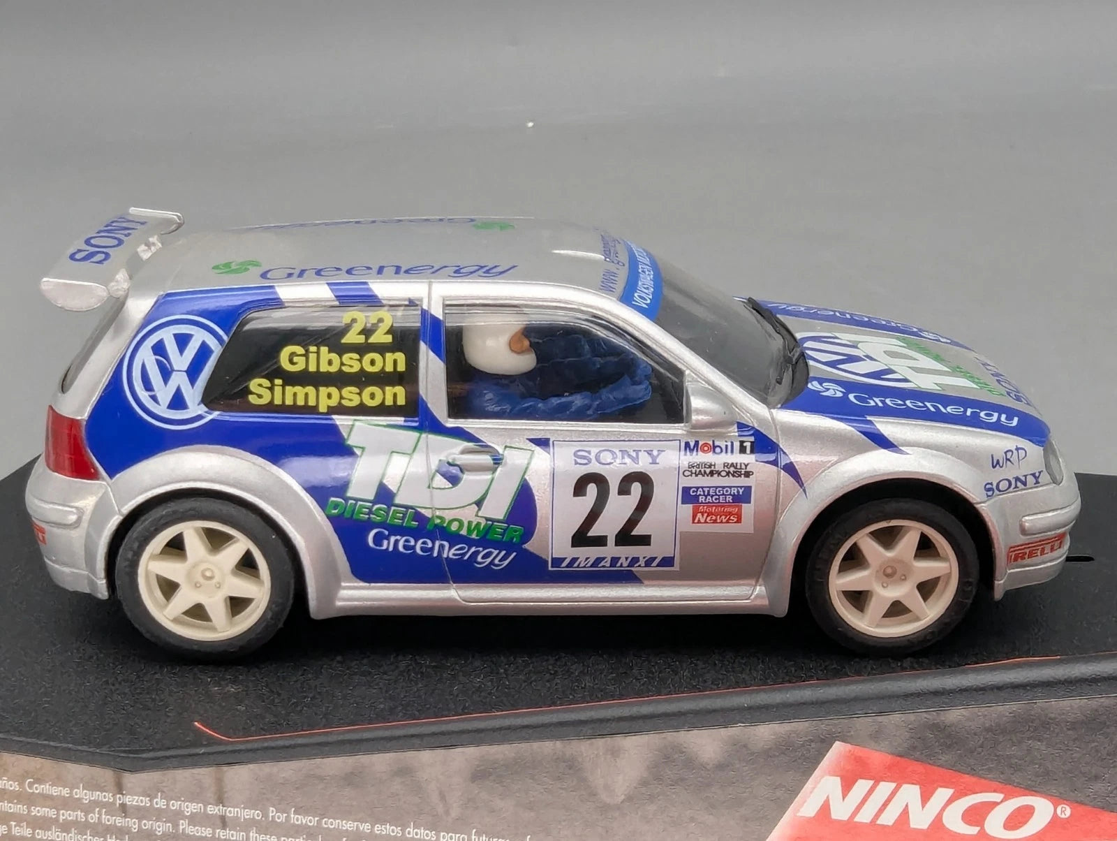 Modellautos Slotcar 1:32 Ninco 50243 Volkswagen VW Golf TDI Greenergy mit OVP