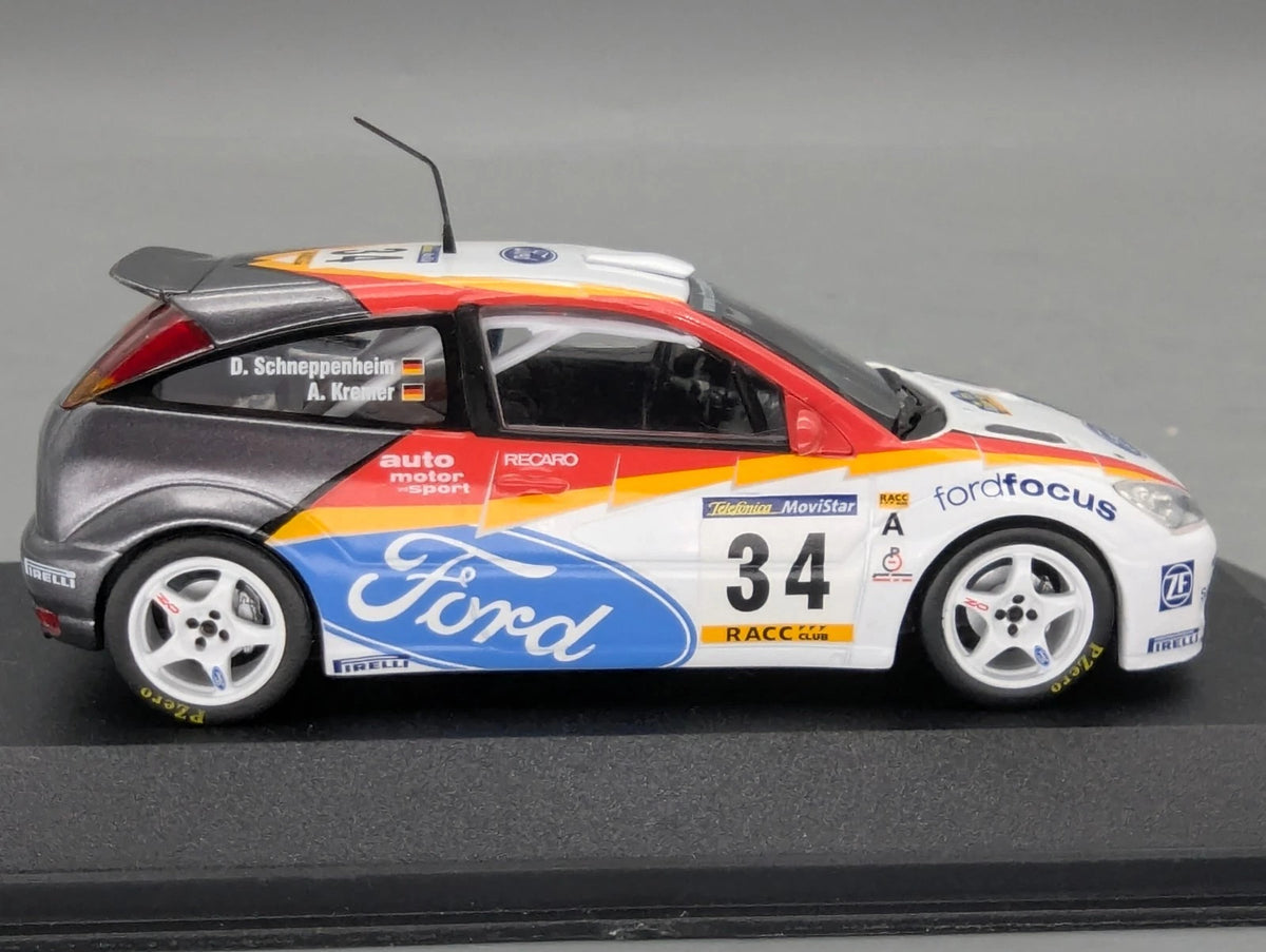 Modellautos 1:43 Minichamps Ford Focus RS WRC Rally Catalunya 2002 #34 mit OVP