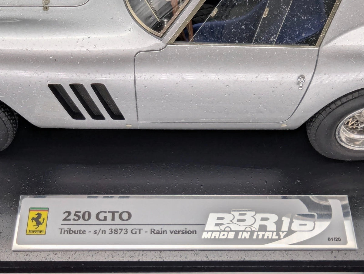 Modellautos 1:18 BBR Ferrari 250 GTO Rain Dirty Version Ltd 01/20 Silber mit OVP