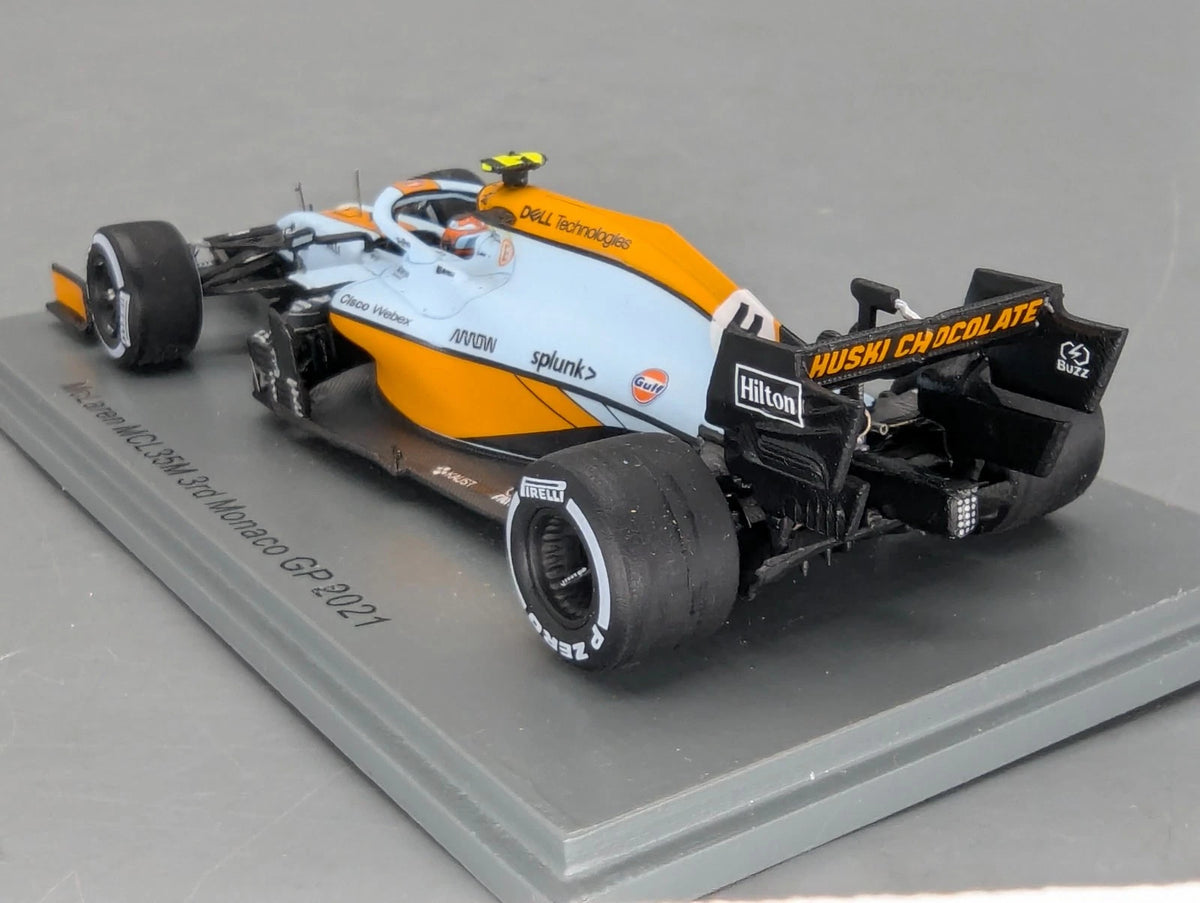 Modellautos 1:43 Spark S7679 McLaren MCL35M 3rd Monaco GP 2021 #4 L. Norris OVP
