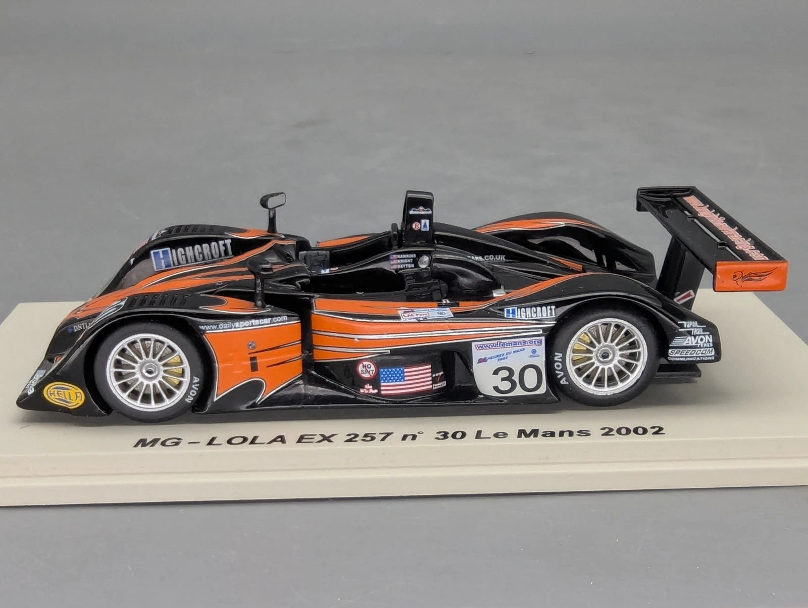 Modellautos 1:43 Spark MG Lola EX 257 24h Le Mans 2002 #30 mit OVP