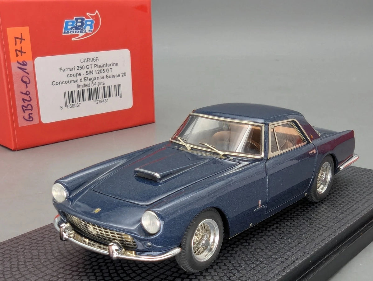 Modellautos 1:43 BBR Ferrari 250 GT Pininfarina Coupe 1958 S/N 1205 GT 01/54 OVP
