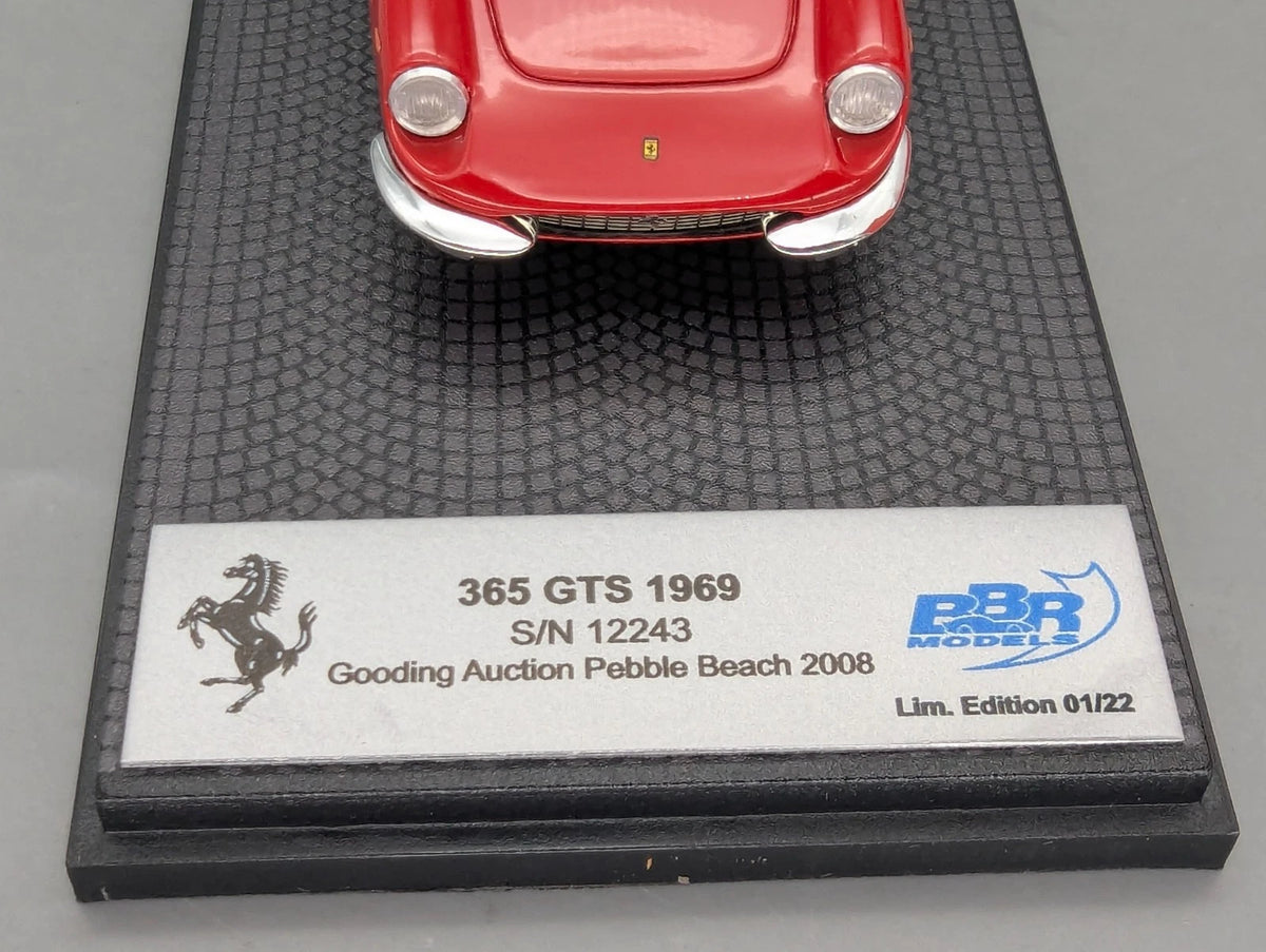 Modellautos 1:43 BBR Ferrari 365 GTS 1969 S/N 12243 Auction 2008 Ltd 01/22 OVP