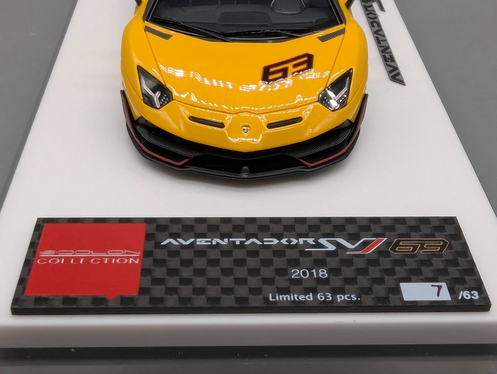 Eidolon Make Up 1:43 Lamborghini Aventador SVJ 63 2018 #63 Gelb Ltd 7/63 OVP