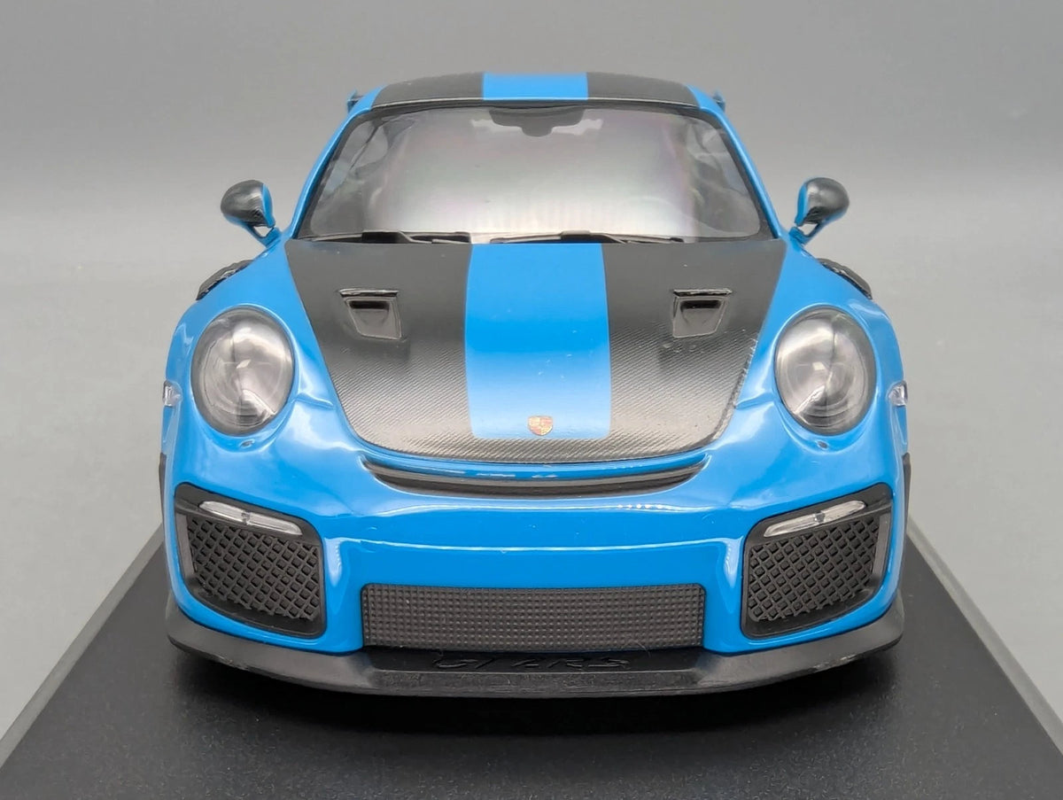 Modellautos 1:18 Minichamps Porsche 911 GT2RS 991.2 2018 Blue Weissach mit OVP