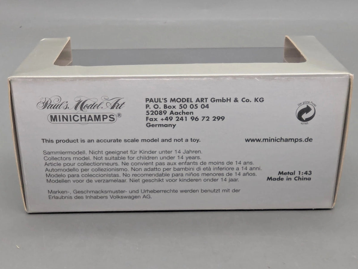 Modellautos 1:43 Minichamps Volkswagen VW Caddy Blau mit Dealer OVP