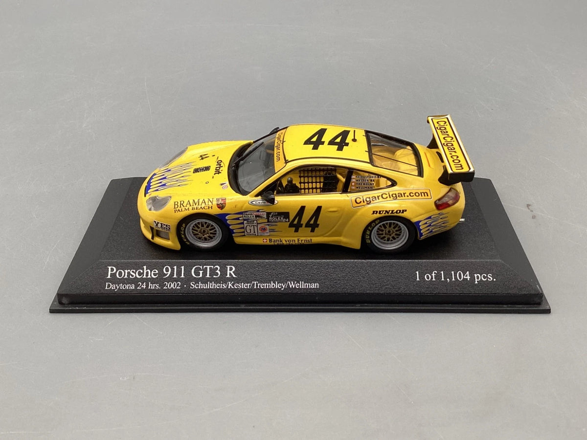 Modellautos 1:43 Minichamps Porsche 911 GTR3R Daytona 2002 #44 mit OVP