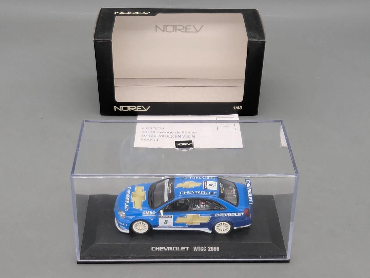 Modellautos 1:43 Norev Chevrolet WTCC 2006 #8 A. Menu OVP