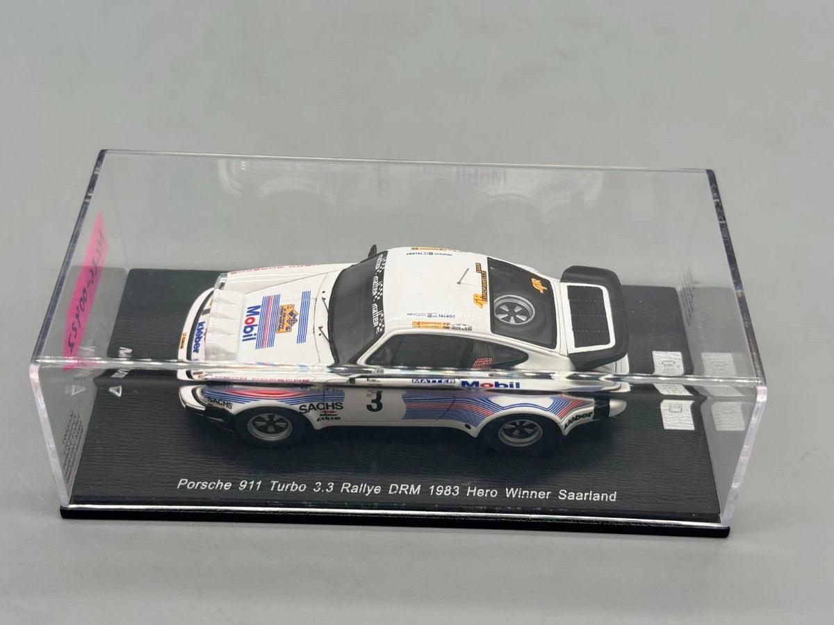 Modellautos 1:43 Spark Porsche 911 Turbo 3.3 Rallye DRM 1983 Hero Winner + OVP