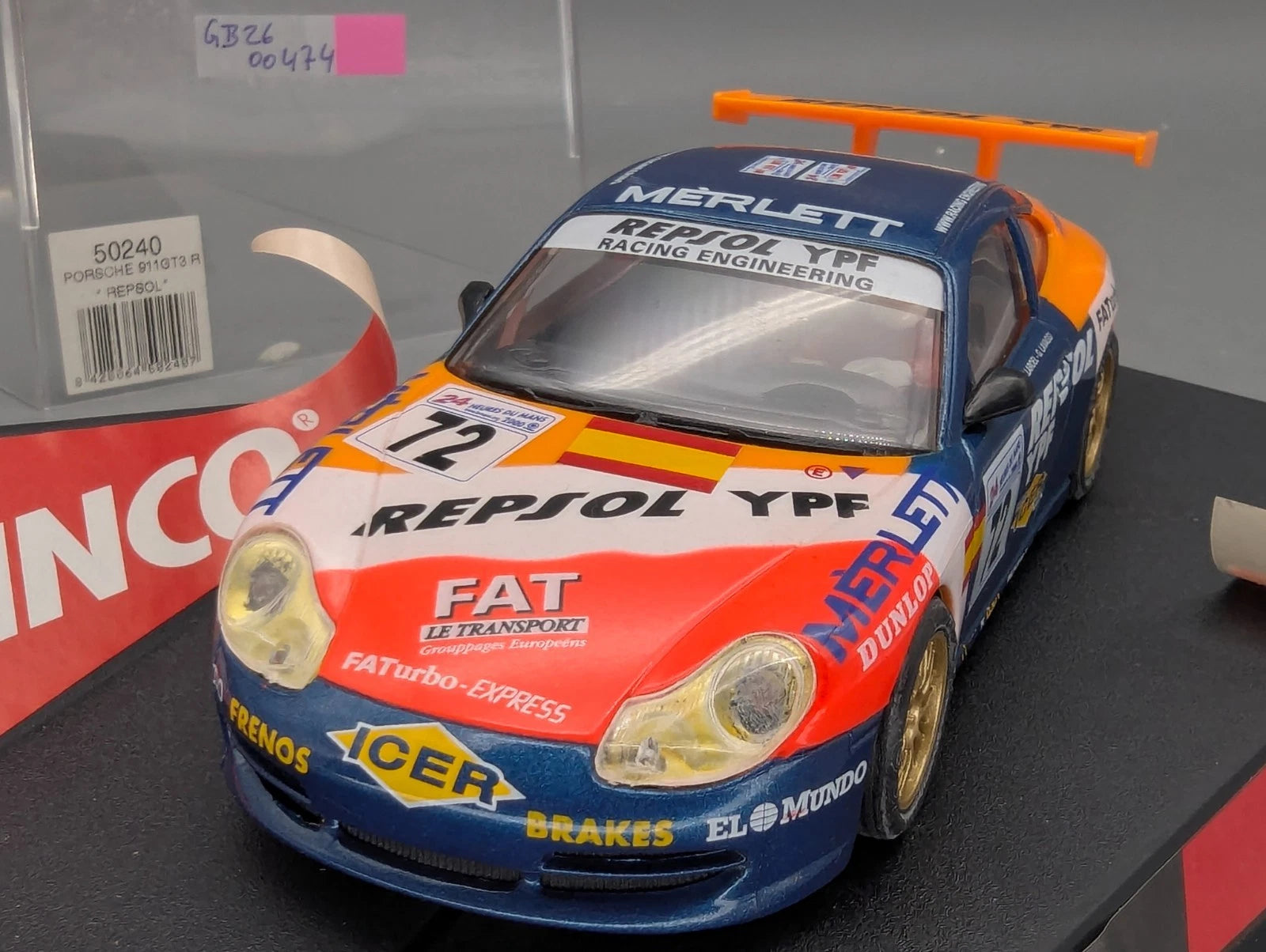 Modellautos Slotcar 1:32 Ninco 50240 Porsche 911 GT3 R Repsol #72 mit OVP