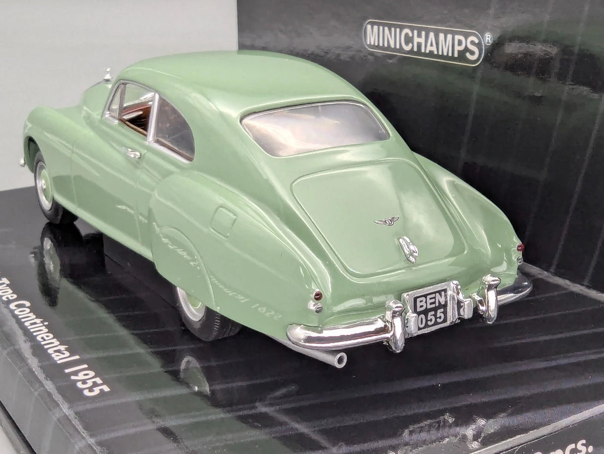 Modellautos 1:43 Minichamps Bentley R-Type Continental 1955 Grün mit OVP