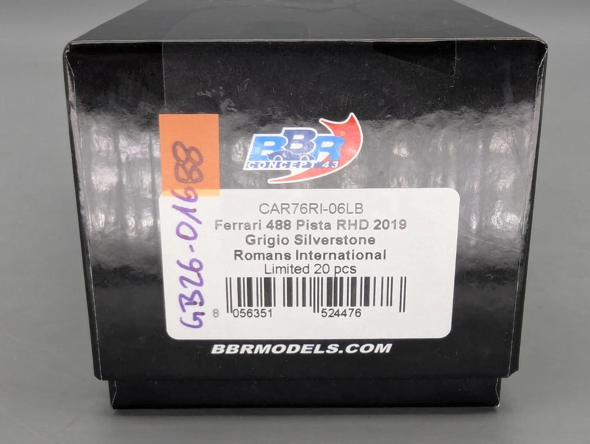 Modellautos 1:43 BBR Concept43 Ferrari 488 Pista RHD 2019 Grigio Ltd 01/20 OVP