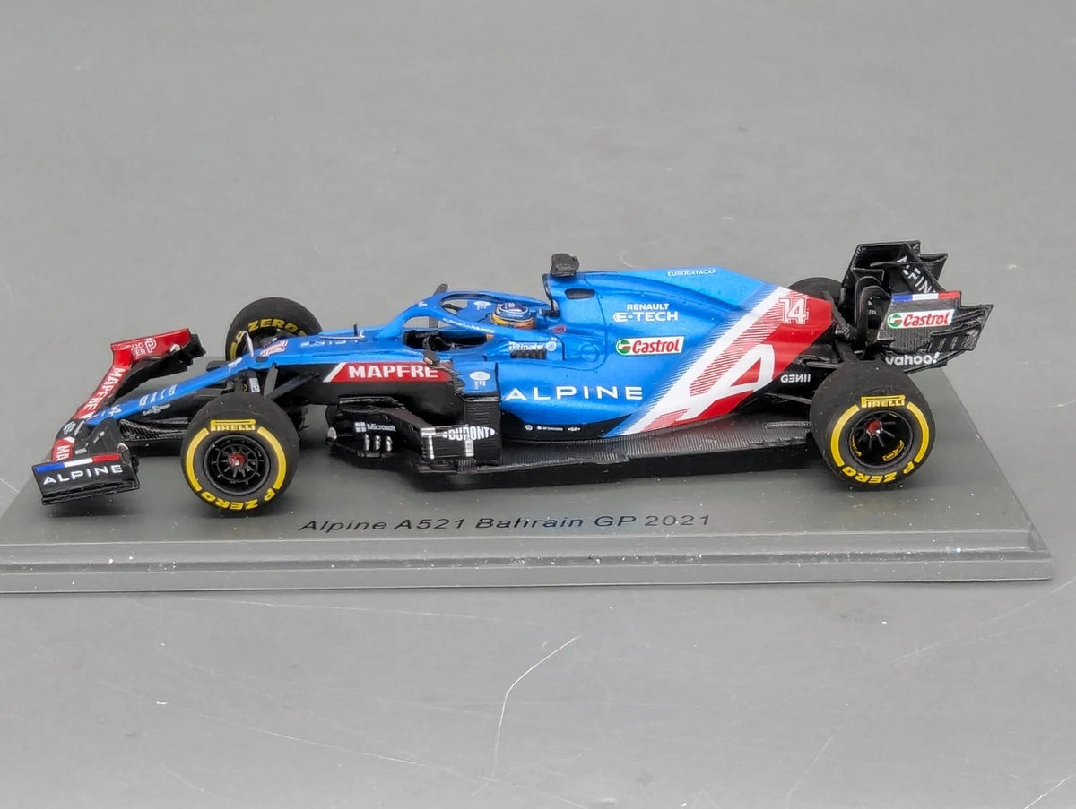 Modellautos 1:43 Spark S7664 Alpine A521 Bahrain GP 2021 #14 F. Alonso OVP