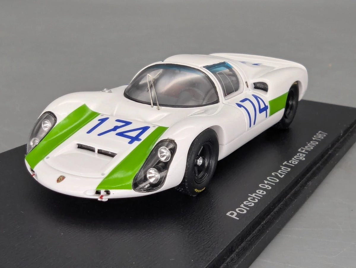 Modellautos 1:43 Spark S9237 Porsche 910 2nd Targa Florio 1967 #174 mit OVP