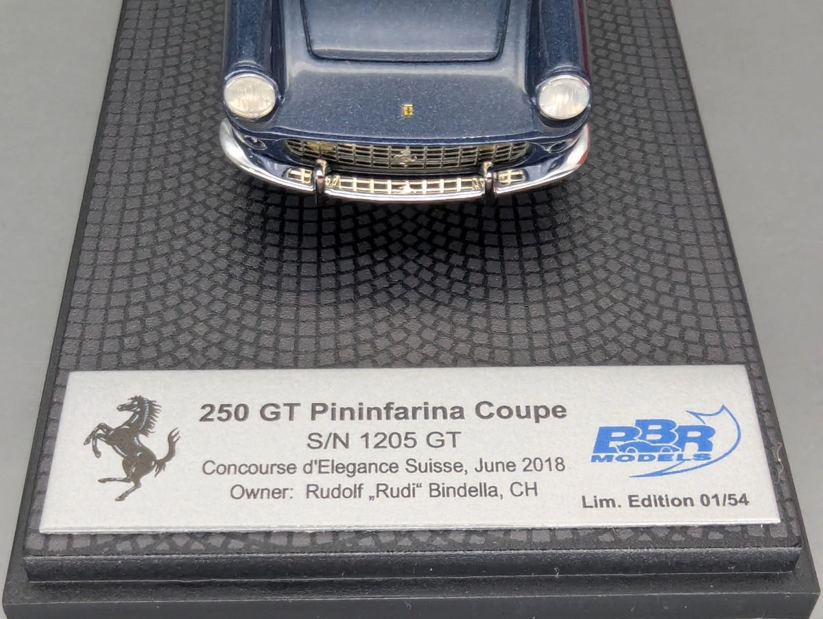 Modellautos 1:43 BBR Ferrari 250 GT Pininfarina Coupe 1958 S/N 1205 GT 01/54 OVP
