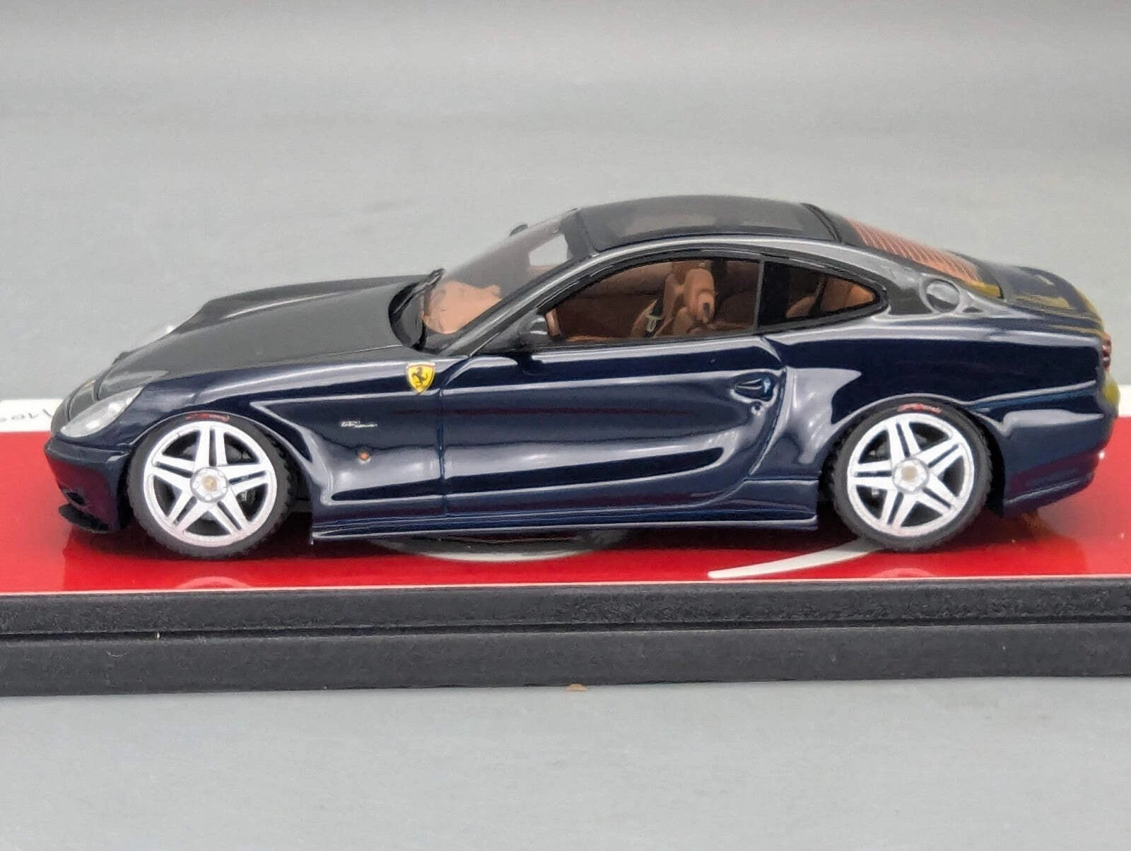 Modellautos 1:43 BBR Ferrari 612 Scaglietti Sessanta 2007 Blau und Grau mit OVP