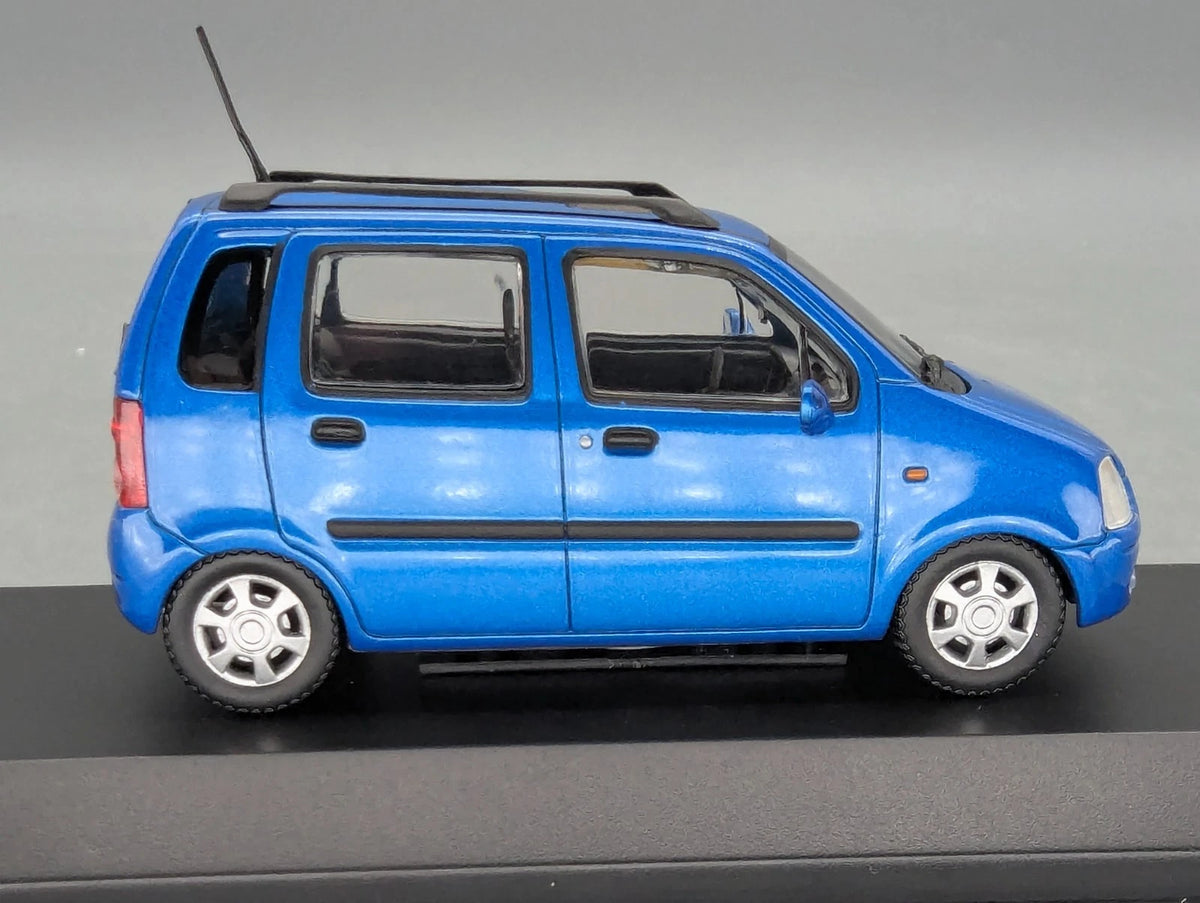 Modellautos 1:43 Minichamps Opel Agila Blau Metallic mit Dealer OVP