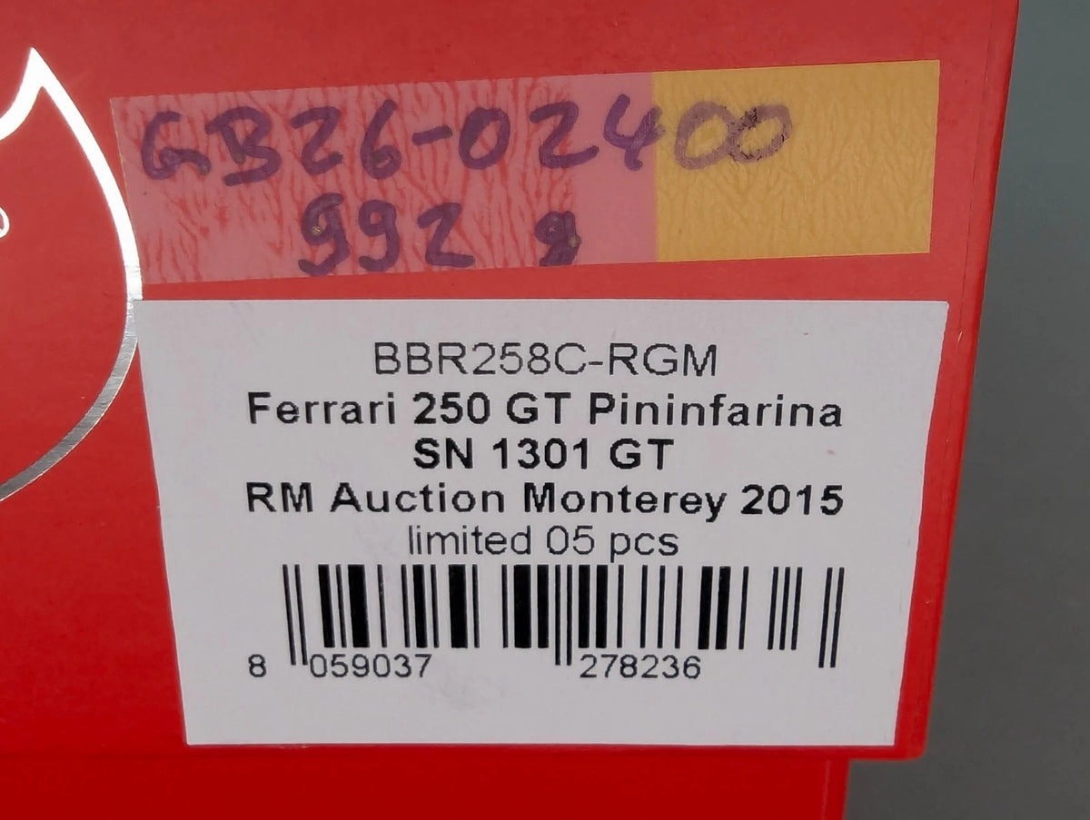 Modellautos 1:43 BBR Ferrari 250 GT Pininfarina 1959 S/N 1301GT Ltd 01/05 OVP