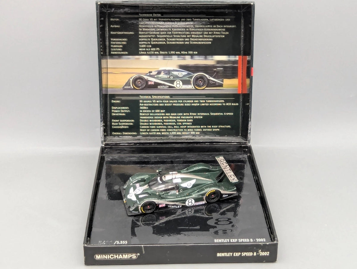 Modellautos 1:43 Minichamps Bentley EXP Speed 8 24h Le Mans 2002 #8 mit OVP