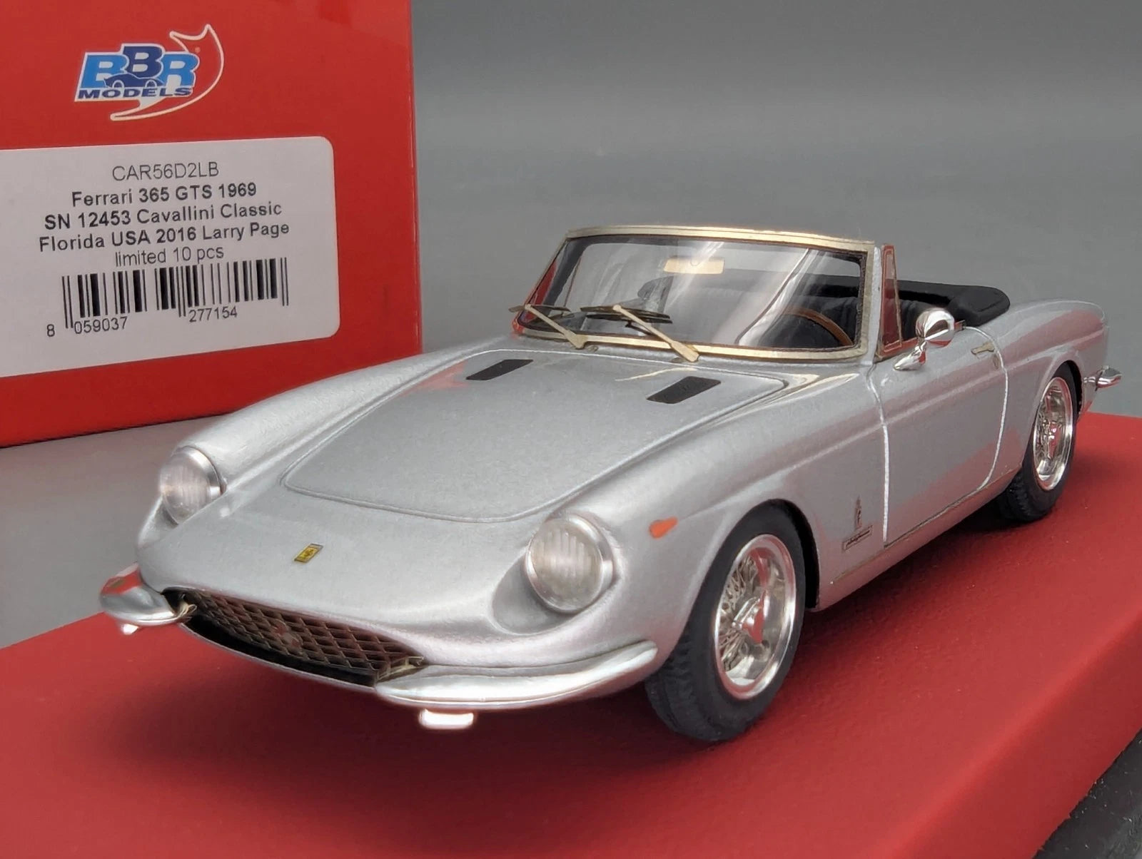 Modellautos 1:43 BBR Ferrari 365 GTS 1969 S/N 12453 Larry Page  Ltd 01/10 OVP