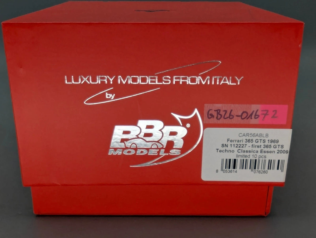 Modellautos 1:43 BBR Ferrari 365 GTS 1969 S/N 112227 First 365 GTS Ltd 08/10 OVP