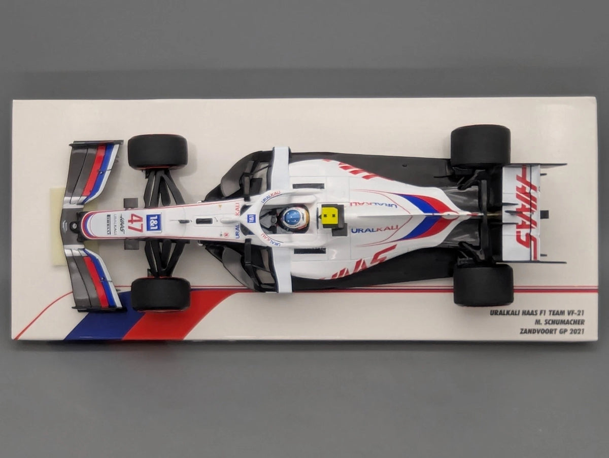 Modellautos 1:18 Minichamps Uralkali Haas VF-21 NL GP 2021 #47 M. Schumacher OVP