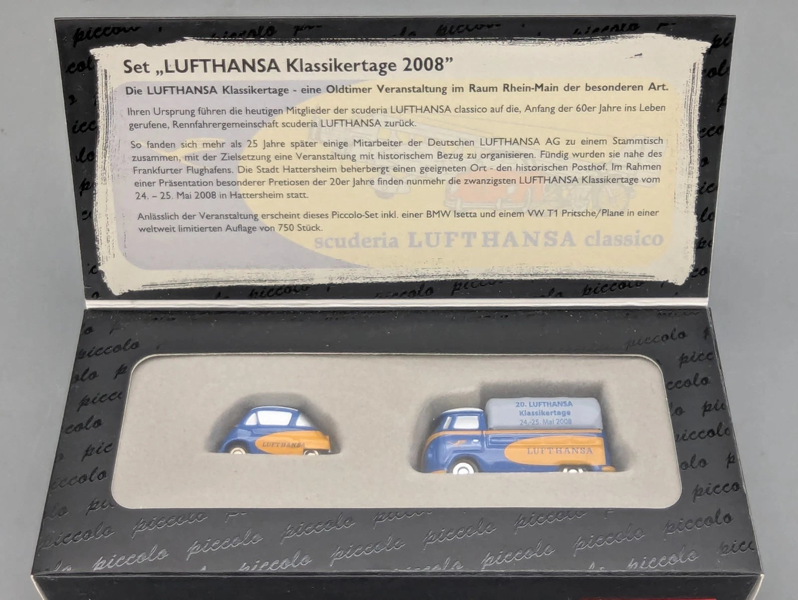Modellautos 1:90 Schuco Piccolo Set 20. Lufthansa Klassikertage 2008 2-tlg OVP