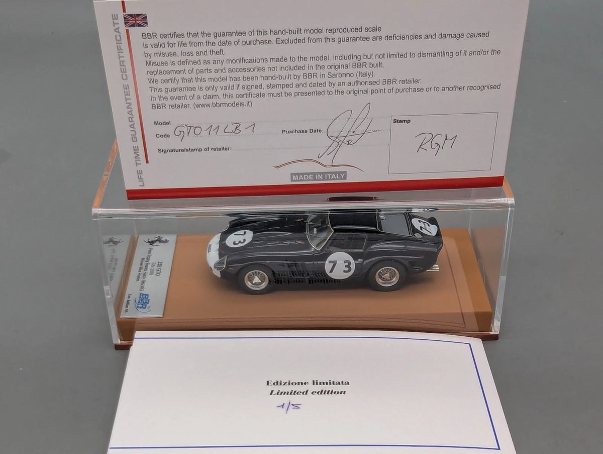 Modellautos 1:43 BBR Ferrari 250 GTO WINNER BH 1962 Ltd 01/05 #73 Parkes mit OVP