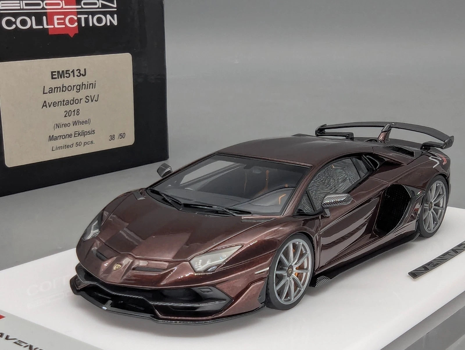 Eidolon Make Up 1:43 Lamborghini Aventador SVJ 2018 Marrone Eklip. Ltd 38/50 OVP