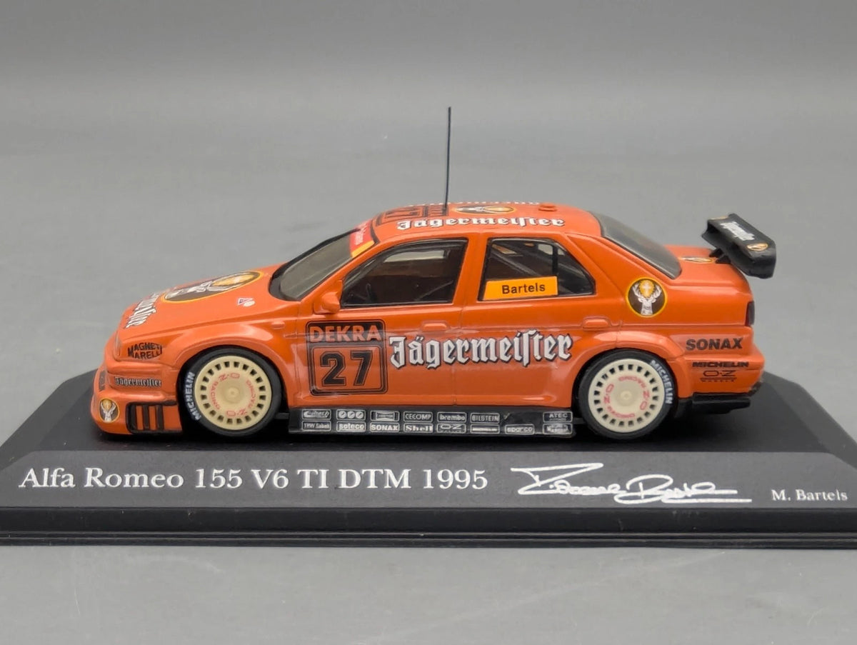 Modellautos 1:43 Minichamps Alfa Romeo 155 V6 TI DTM 1995 #27 Bartels mit OVP
