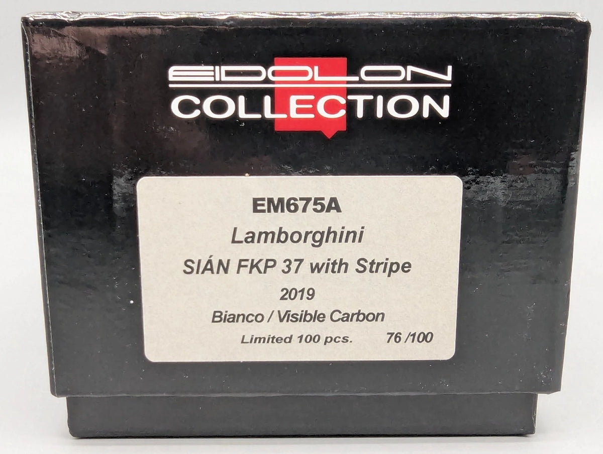 Eidolon Make Up 1:43 Lamborghini Sian FKP 37 with Stripe 2019 Bianco 76/100 OVP
