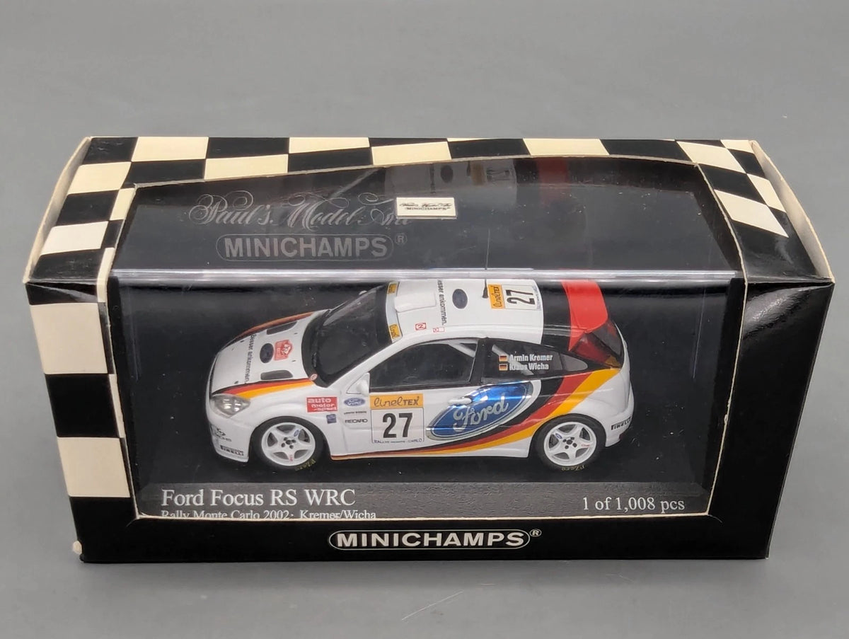 Modellautos 1:43 Minichamps Ford Focus RS WRC Rallye Monte Carlo 2002 #2 mit OVP