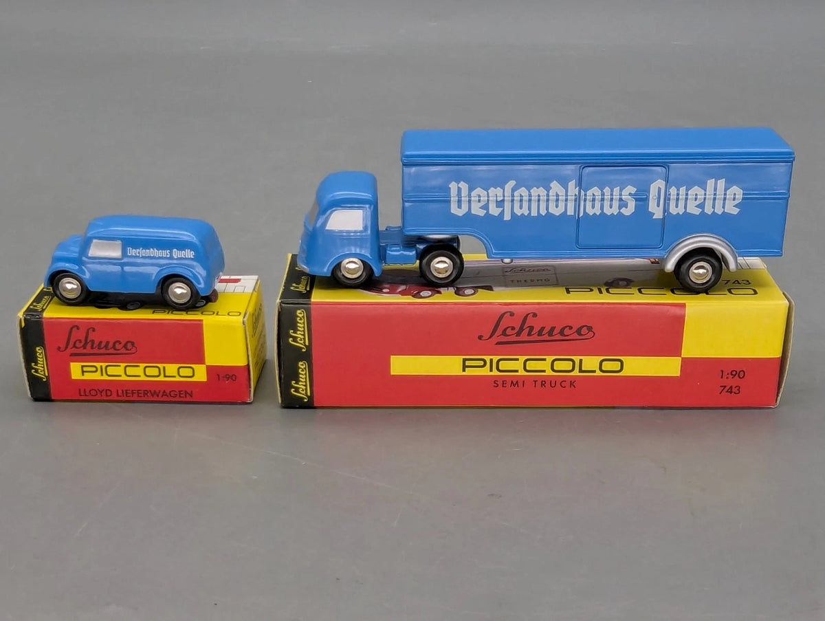 Modellautos 1:90 Schuco Piccolo-Set 2001 Versandhaus Quelle 2-teilig mit OVP