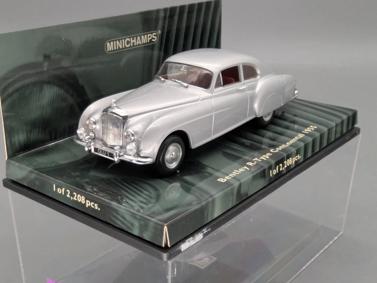 Modellautos 1:43 Minichamps Bentley R-Type Continental 1955 Silber mit OVP