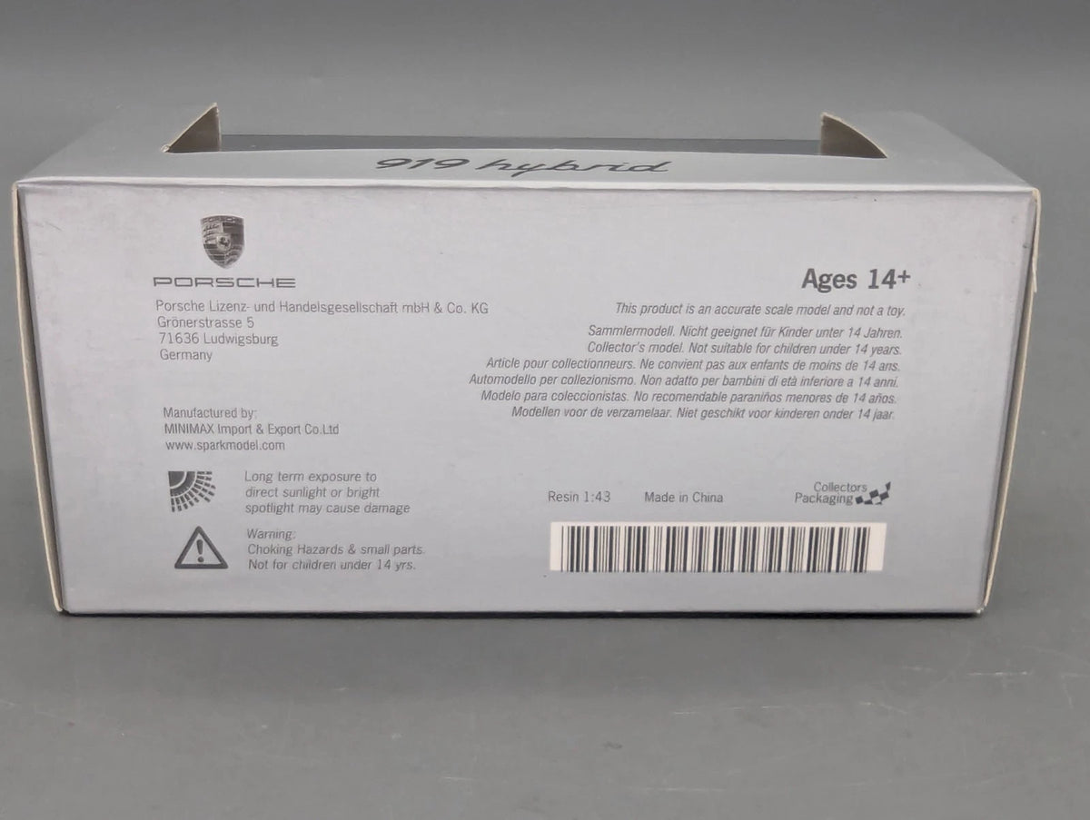 Modellautos 1:43 Spark Porsche 919 Hybrid #1 mit WAP Dealer OVP