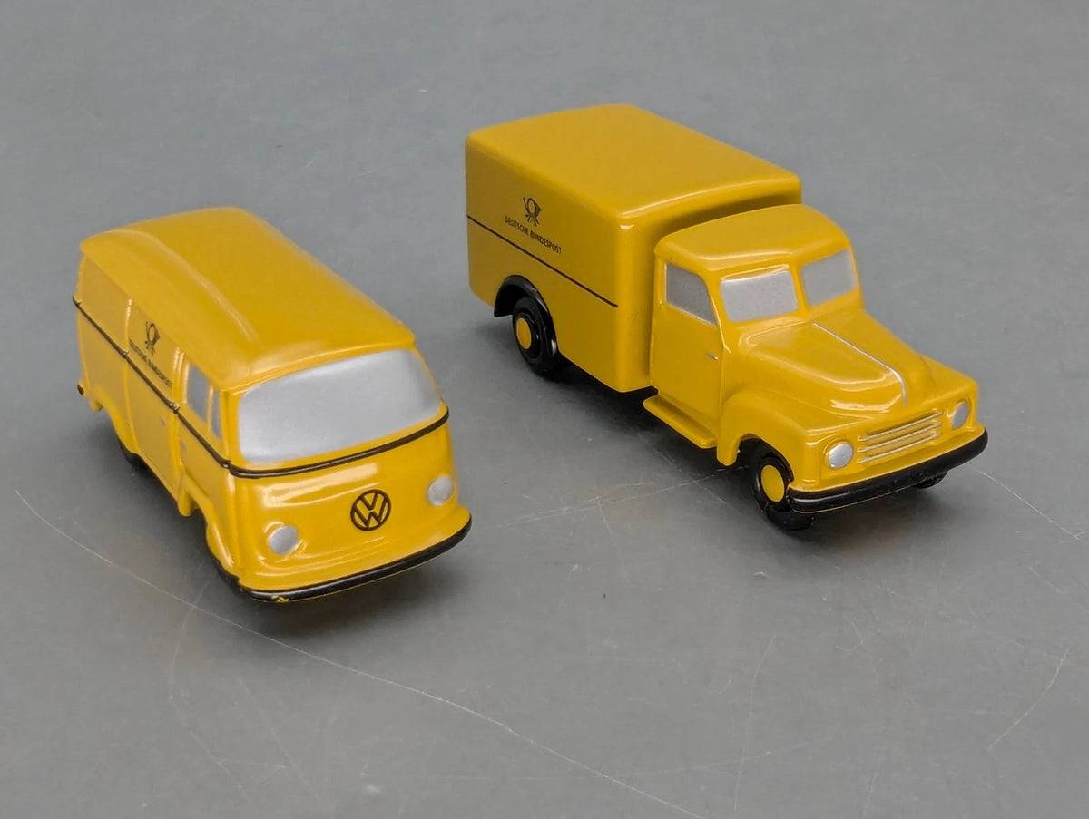 Modellautos 1:90 Schuco Piccolo Set Deutsche Bundespost VW und Hanomag 2-tlg OVP