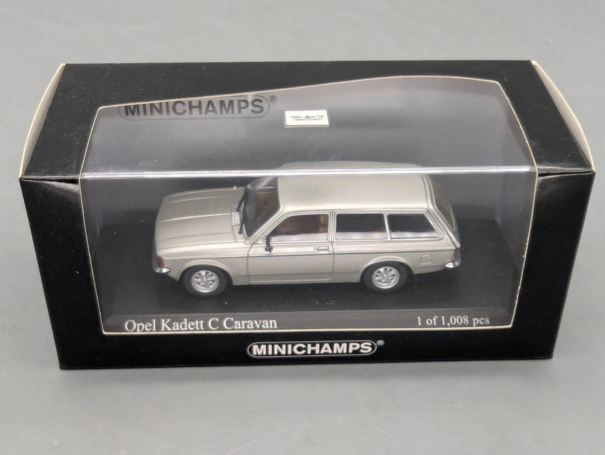 Modellautos 1:43 Minichamps Opel Kadett C Caravan 1978 Silber Metallic mit OVP