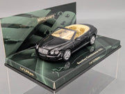 Modellautos 1:43 Minichamps Bentley Continental GTC 2006 Schwarz mit OVP
