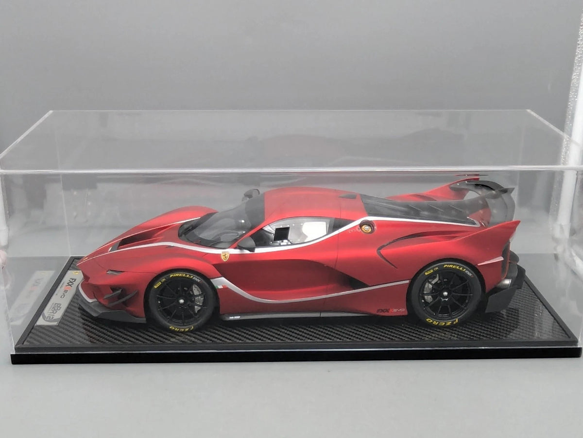 Modellautos 1:12 BBR Ferrari FXX-K EVO Soft Red Unikat Ltd 01/01 mit Vitrine OVP