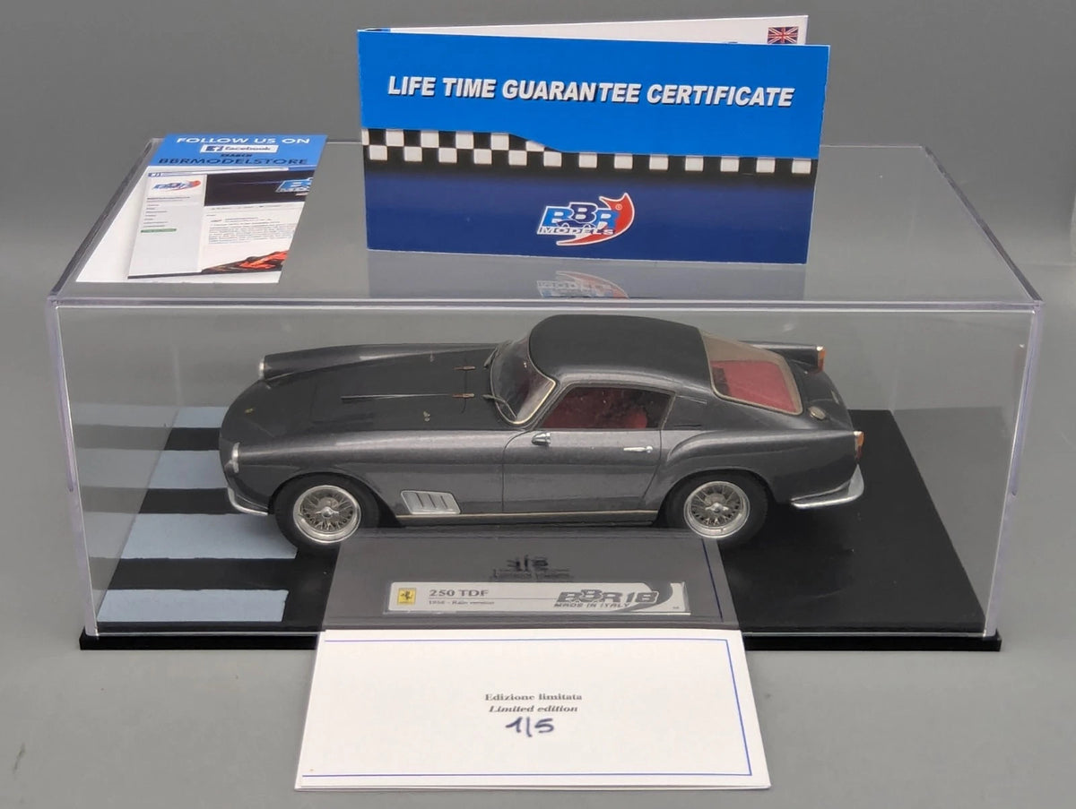 Modellautos 1:18 BBR Ferrari 250 TDF 1958 Rain Version Ltd 01/05 Grigio Fer. OVP