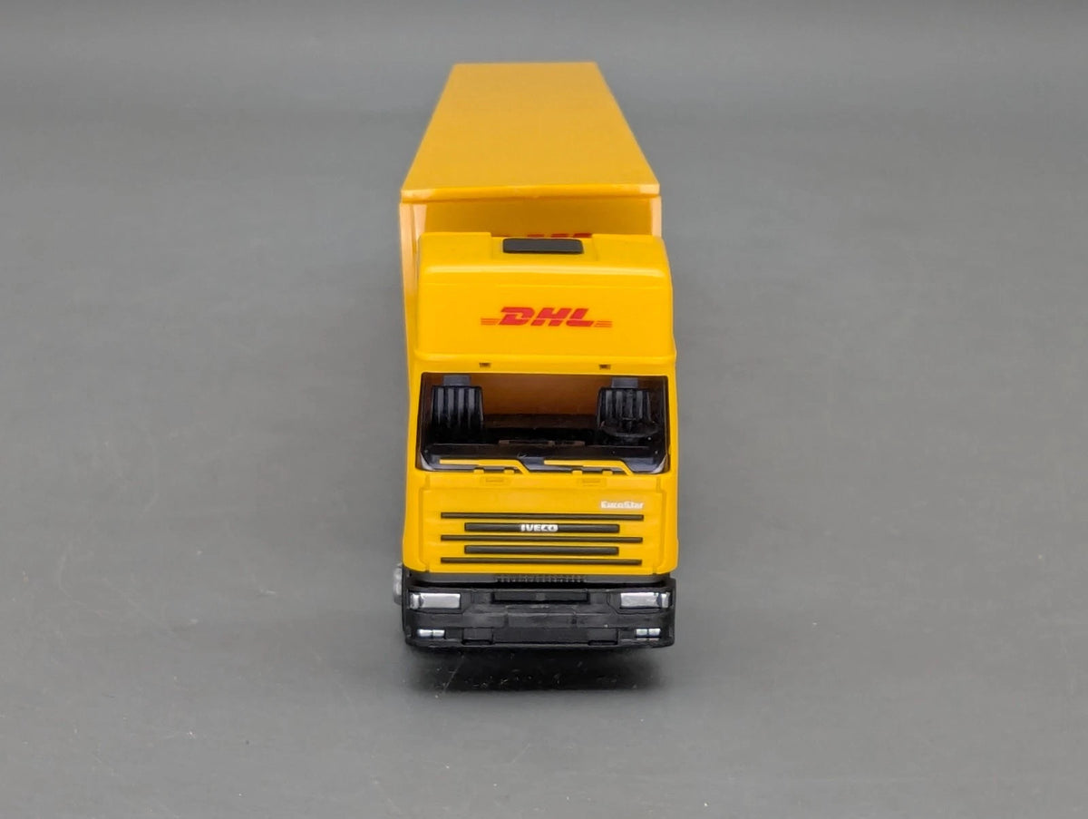Lkw Modell 1:87 Rietze Iveco Eurostar Sattelzug DHL in Vitrine mit OVP