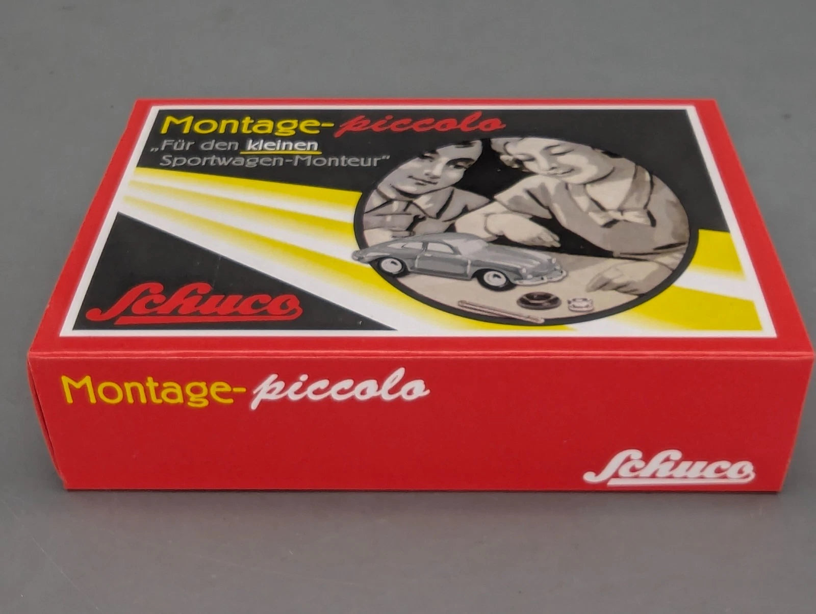 Modellautos 1:90 Schuco Montage Piccolo Porsche 356 Sportwagen Rot mit OVP