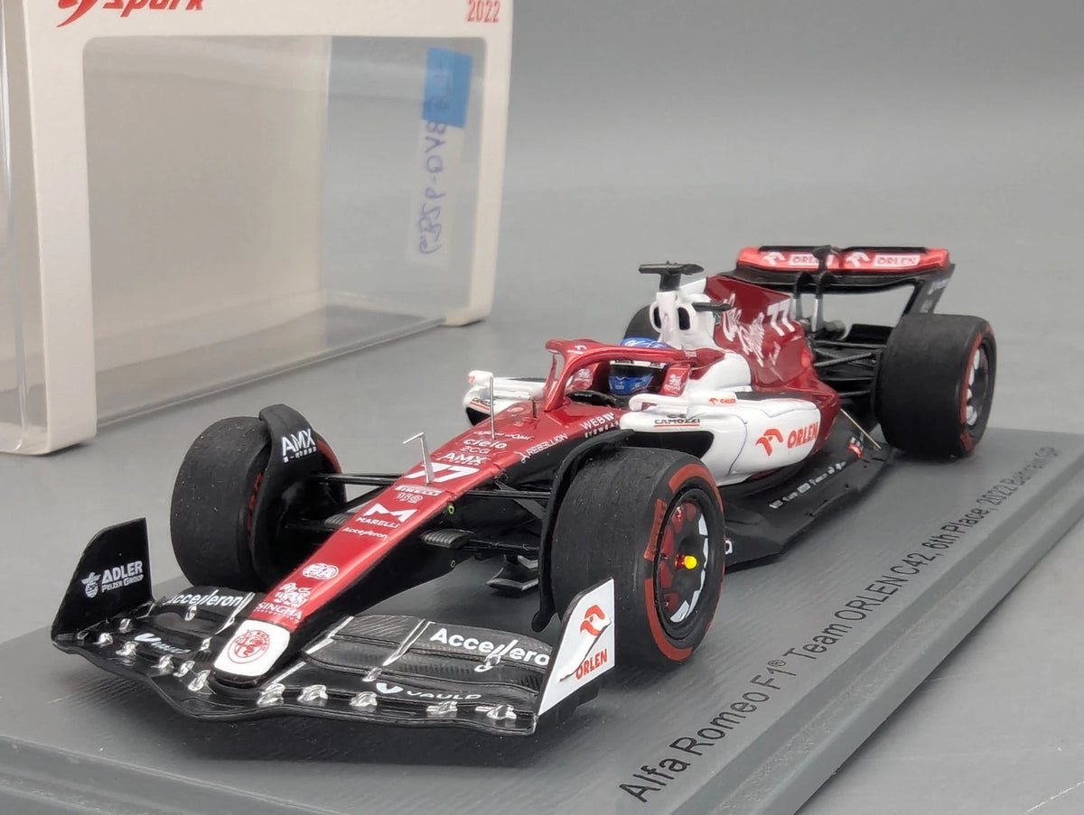Modellautos 1:43 Spark S8517 Alfa Romeo F1 Orlen C42 Bahrain 2022 #77 Bottas OVP