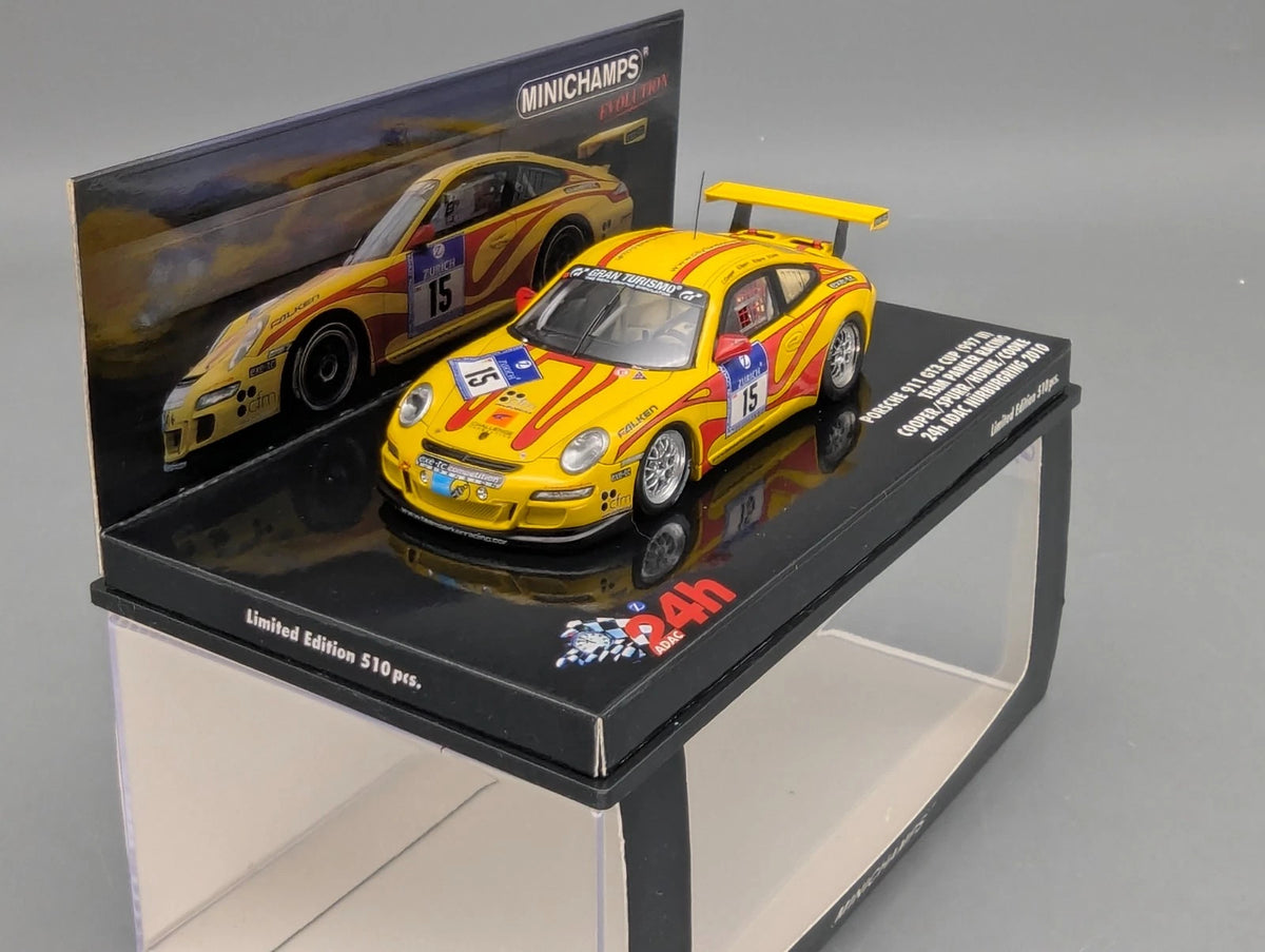 Modellautos 1:43 Minichamps Porsche 911 GT3 Cup 24h Nürburgring 2010 #15 mit OVP