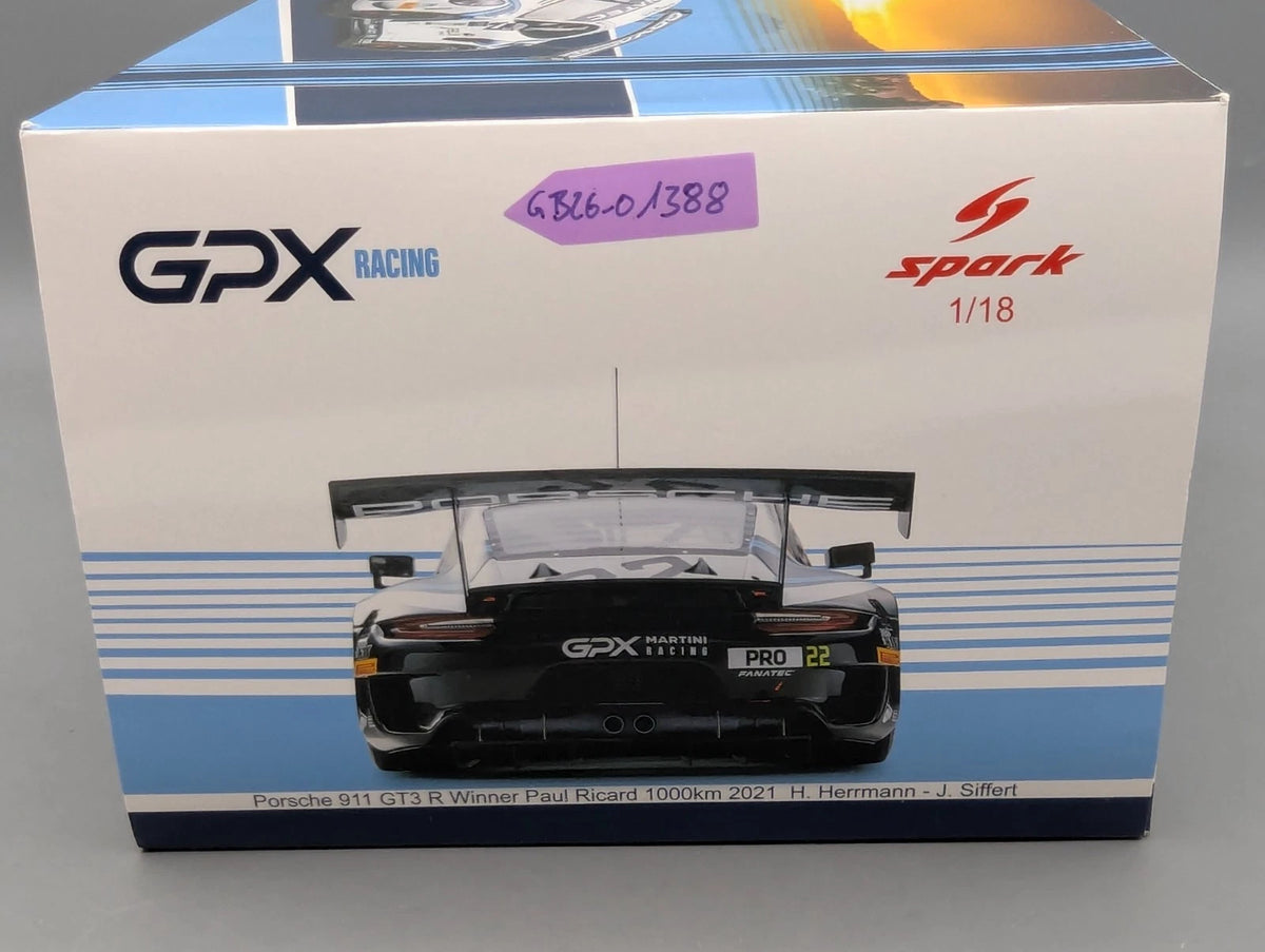 Modellautos 1:18 Spark 18SP129 Porsche 911 GT3 R WINNER 1000km 2021 #22 mit OVP
