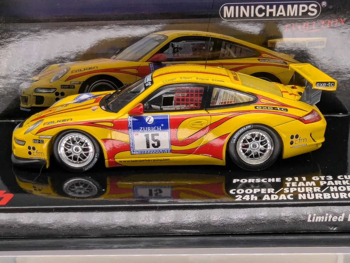 Modellautos 1:43 Minichamps Porsche 911 GT3 Cup 24h Nürburgring 2010 #15 mit OVP