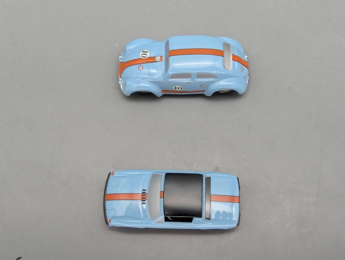 Modellautos 1:90 Schuco Piccolo-Set Gulf Racing VW Käfer und Porsche 914 in OVP
